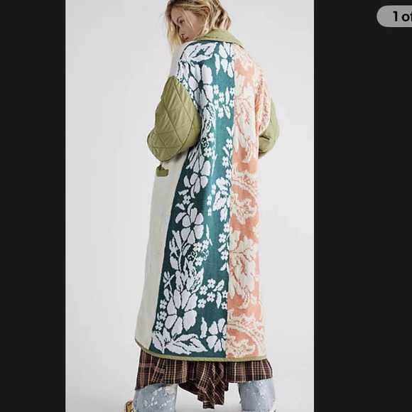 Free People Jackets & Blazers - NWT Free People Home Sweet Home Coat Quilted Sweater Duster Jacket SZ S Z450